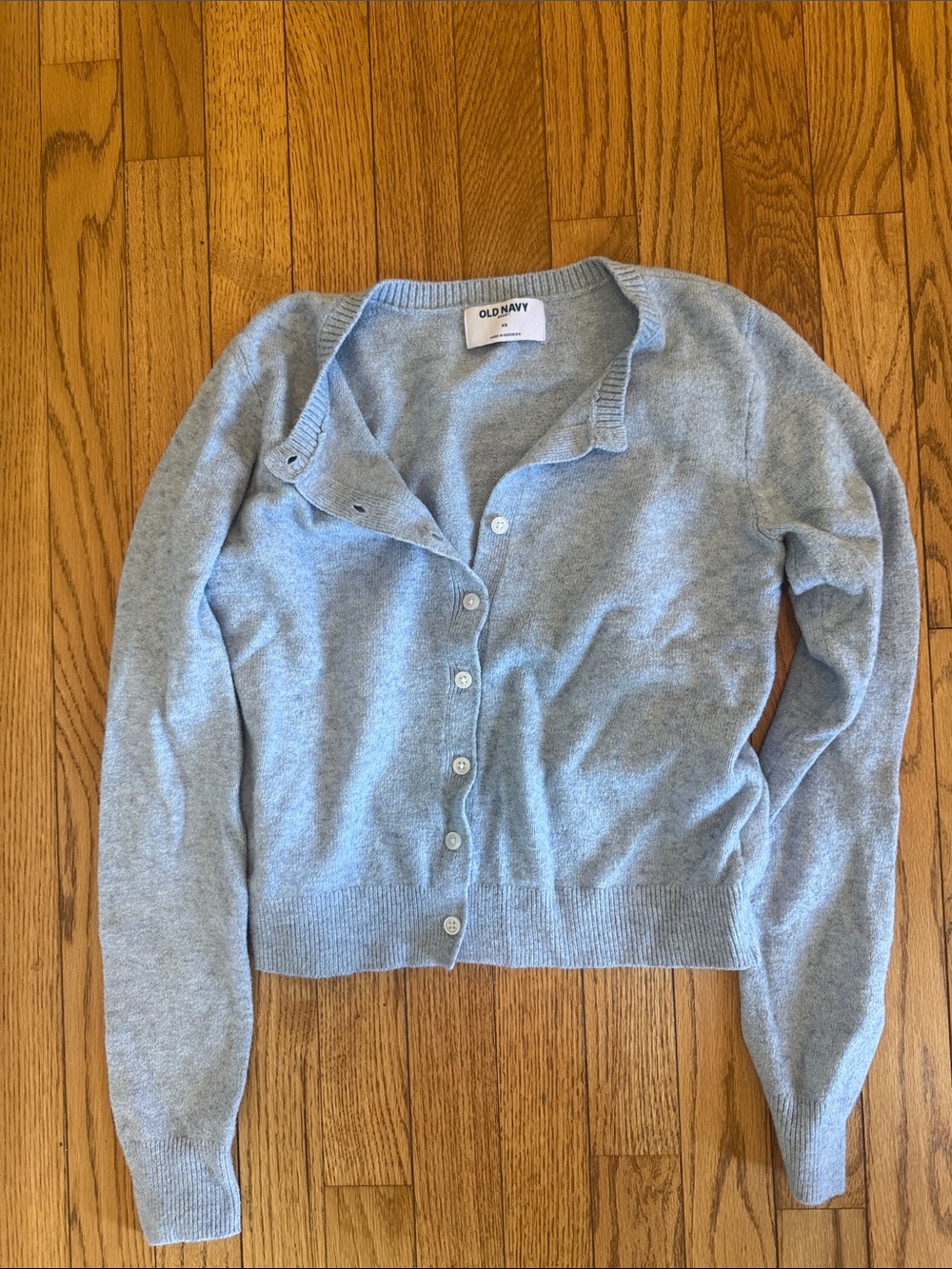 Old Navy Light Blue Button-Front womens Cardigan